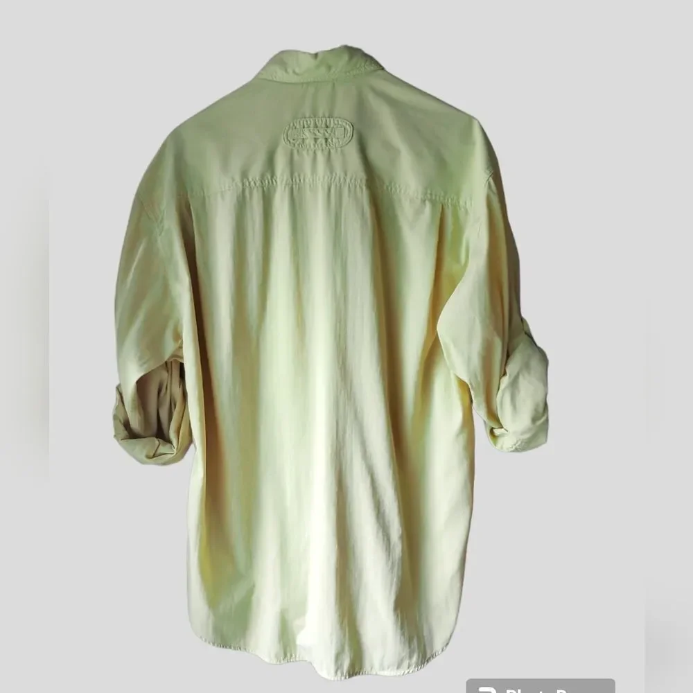 Mens North face Button Down Long Sleeve Yellow Sz M Shirt